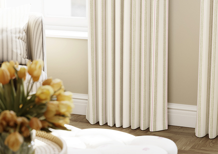 Noble Stripe, Moss - Made to Measure Curtains - Image 5